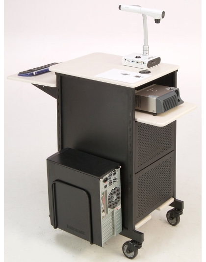 jumbo presentation cart plus laptop shelf