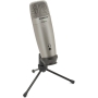 usb large diaphragm condenser microphone peak led headphone output