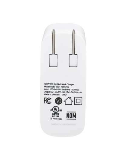Compact 1-Port 100W USB-C Wall Charger