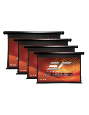 110-Inch CineTension 3 WraithVeil Dual Series Electric Wall/Ceiling Tab-Tension 16:9 Front and Rear Projection Screen