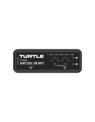Dante Dual Channel Analog Line Input Adapter with Gain Controls