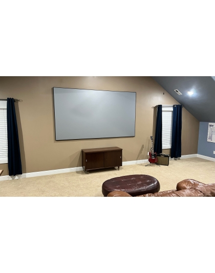 125-Inch Aeon CineGrey 4D AT Series Fixed Frame Acoustically Transparent 16:9 Front Projection Screen
