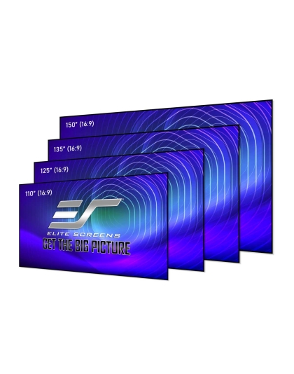 125-Inch Aeon CineGrey 4D AT Series Fixed Frame Acoustically Transparent 16:9 Front Projection Screen