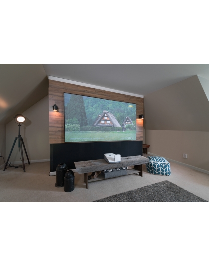 123-Inch Aeon CLR Series Fixed Frame Ceiling/Ambient Light Rejecting 16:9 Front Projection Screen