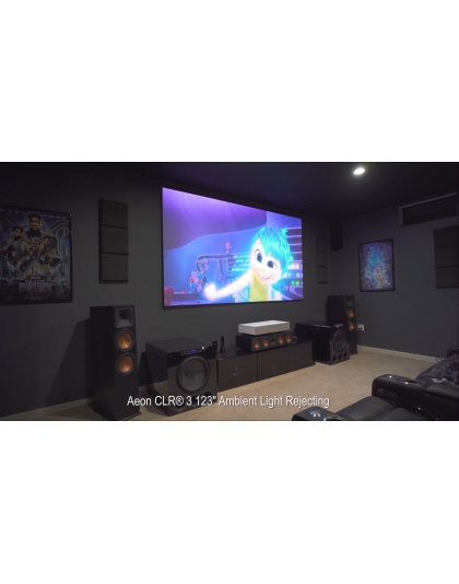 103-Inch Aeon CLR 3 Series Fixed Frame Ceiling/Ambient Light Rejecting 16:9 Front Projection Screen
