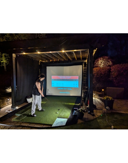 -Inch GolfSim Portable ImpactWhite 350 Series Series Sports Simulation Portable  Front Projection Screen