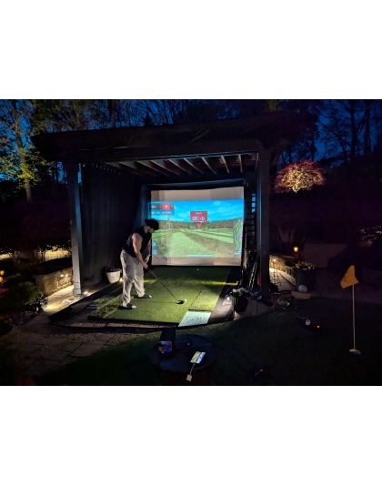 -Inch GolfSim Portable ImpactWhite 350 Series Series Sports Simulation Portable  Front Projection Screen