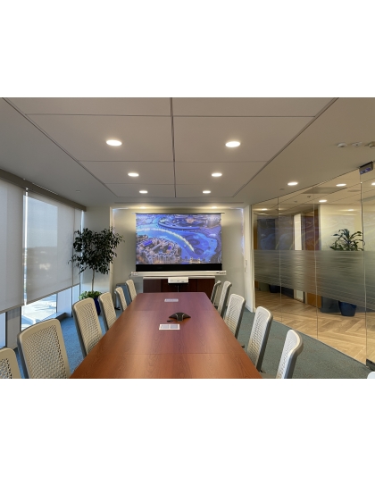121-Inch Kestrel Tab-Tension 2 CLR 3 Series Electric Floor-Rising 16:9 Front Projection Screen