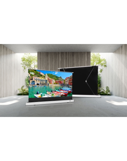121-Inch Kestrel Tab-Tension 2 CLR 3 Series Electric Floor-Rising 16:9 Front Projection Screen