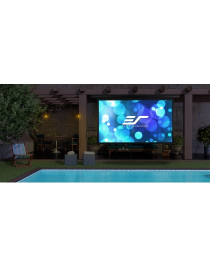 100-Inch Yard Master Electric Tension Outdoor Retractable Electric 16:9 Front and Rear Projection Screen