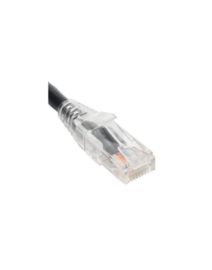 PATCH CORD, CAT5e, CLEAR BOOT, 3' BLACK