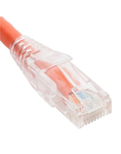 PATCH CORD CAT6 CLEAR BOOT 7' ORANGE