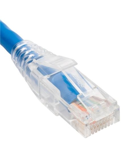 PATCH CORD, CAT6, CLEAR BOOT, 5' BLUE