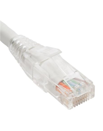 PATCH CORD CAT6 CLEAR BOOT 25' WHITE