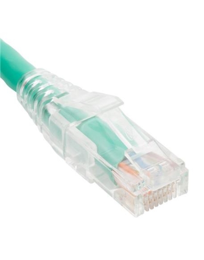 PATCH CORD CAT5e CLEAR BOOT 3' GREEN