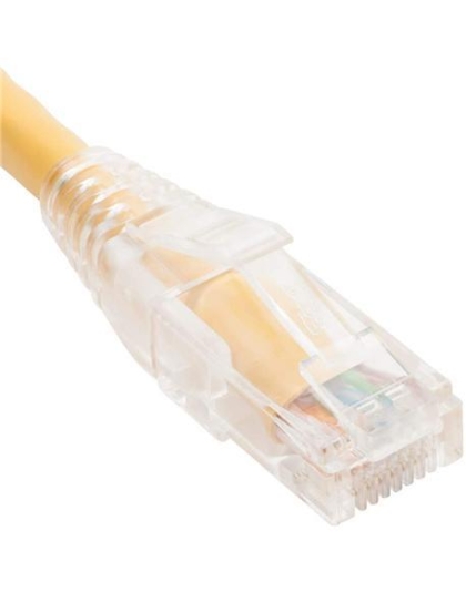PATCH CORD CAT5e CLEAR BOOT 5' YELLOW