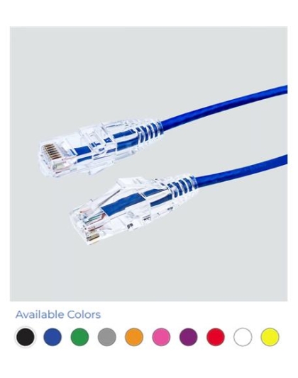PATCH CORD CAT6 SLIM CORD 6' BLUE