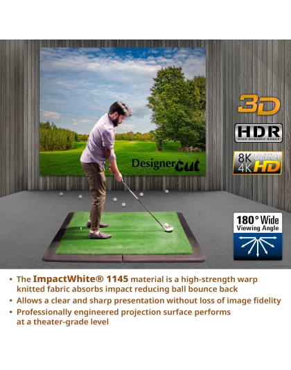 Designer Cut ImpactWhite 1145 Series DIY 1:1 Front Projection Screen
